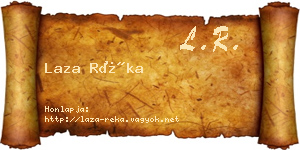 Laza Réka névjegykártya